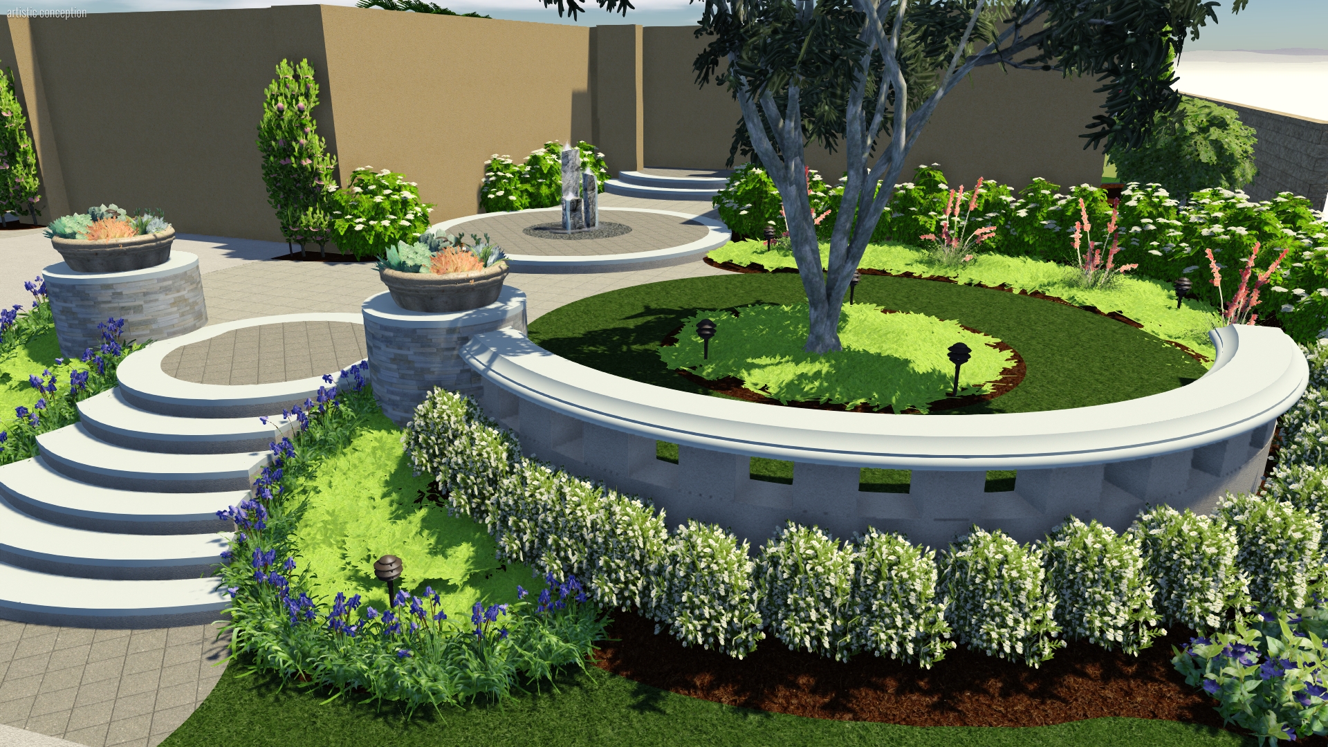 landscape design concept for front yard