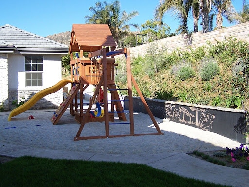 kids playground in a home backyard