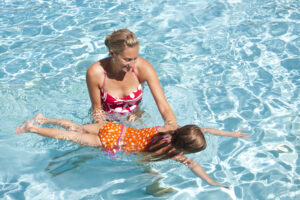 child learning pool safety